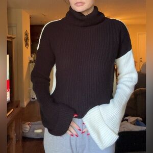 Colorblock Turtleneck Sweater